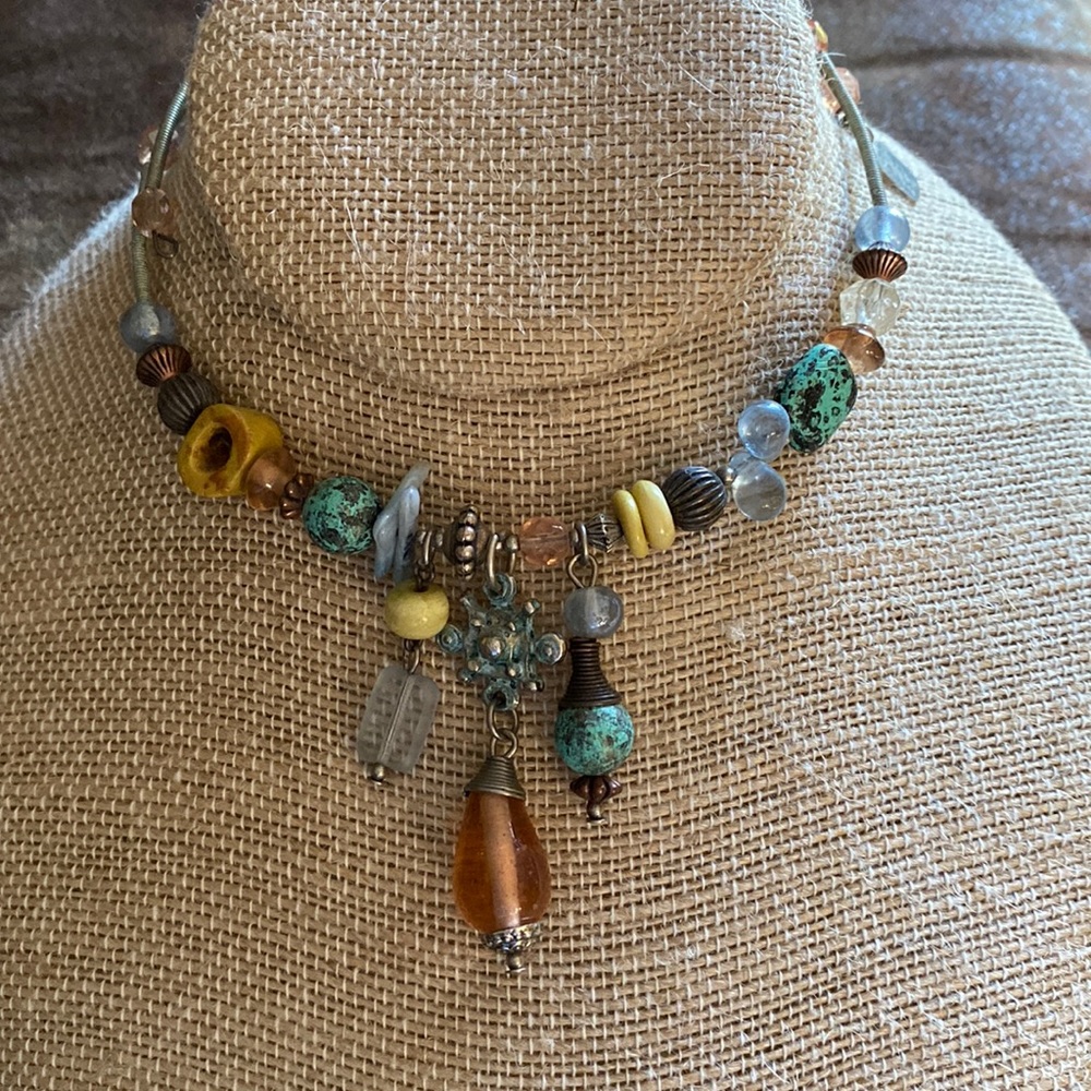 Treska memory wire necklace